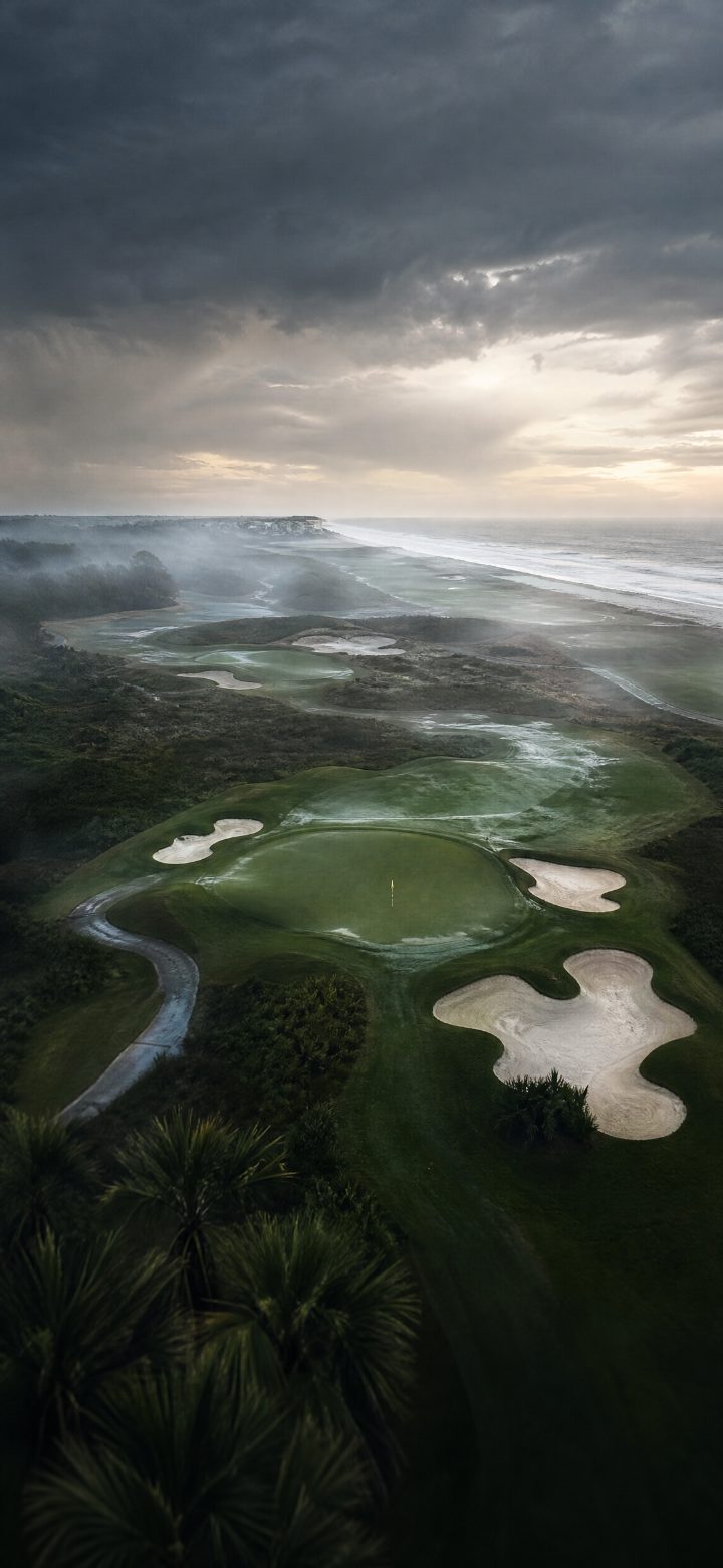 Dramatic Golf Fairway Aerial