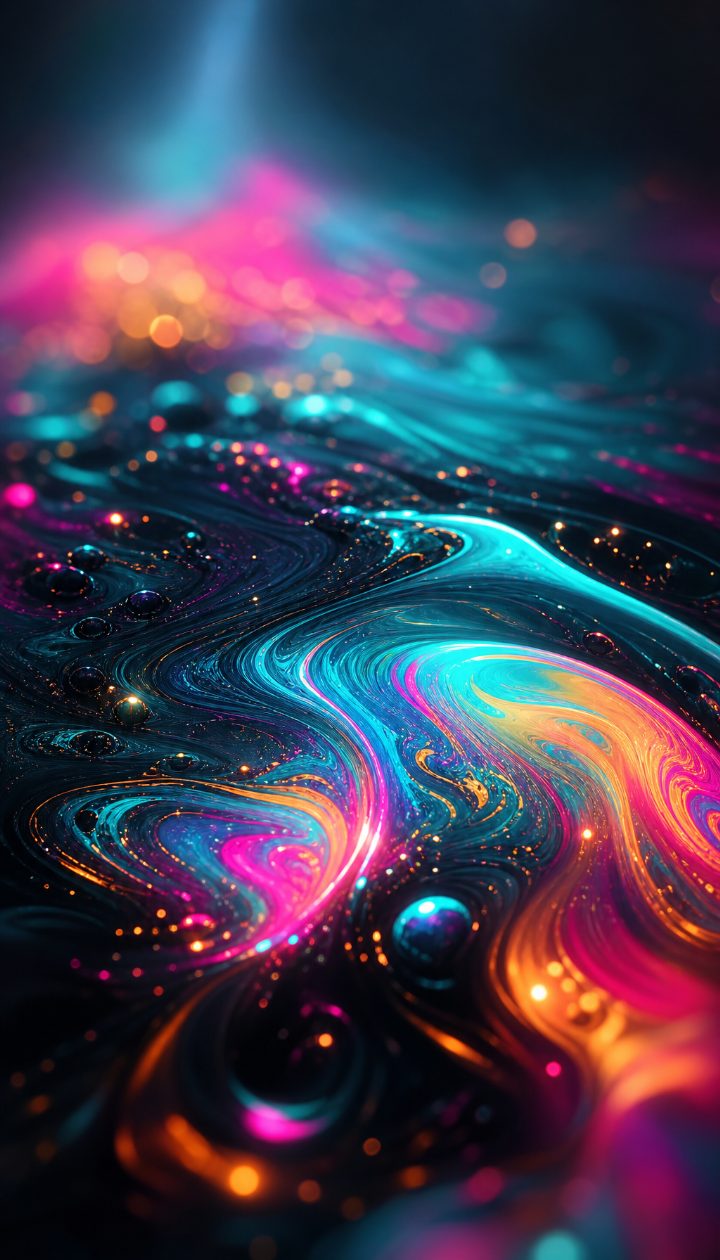 Neon Fluid Art