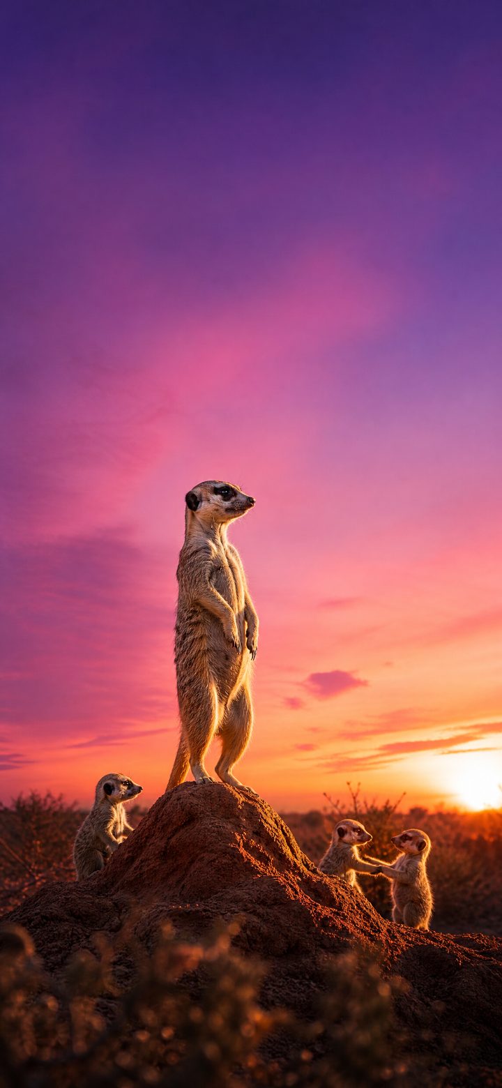 Electric Meerkat Portrait