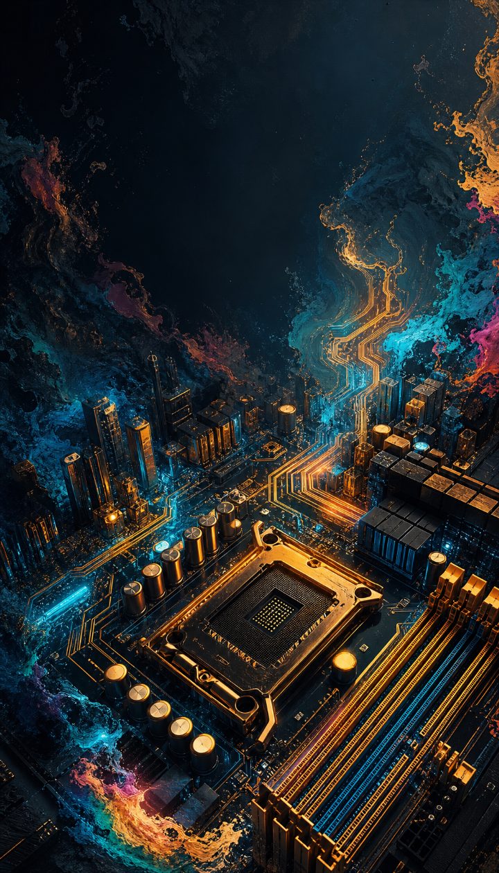 Cosmic Motherboard Portrait