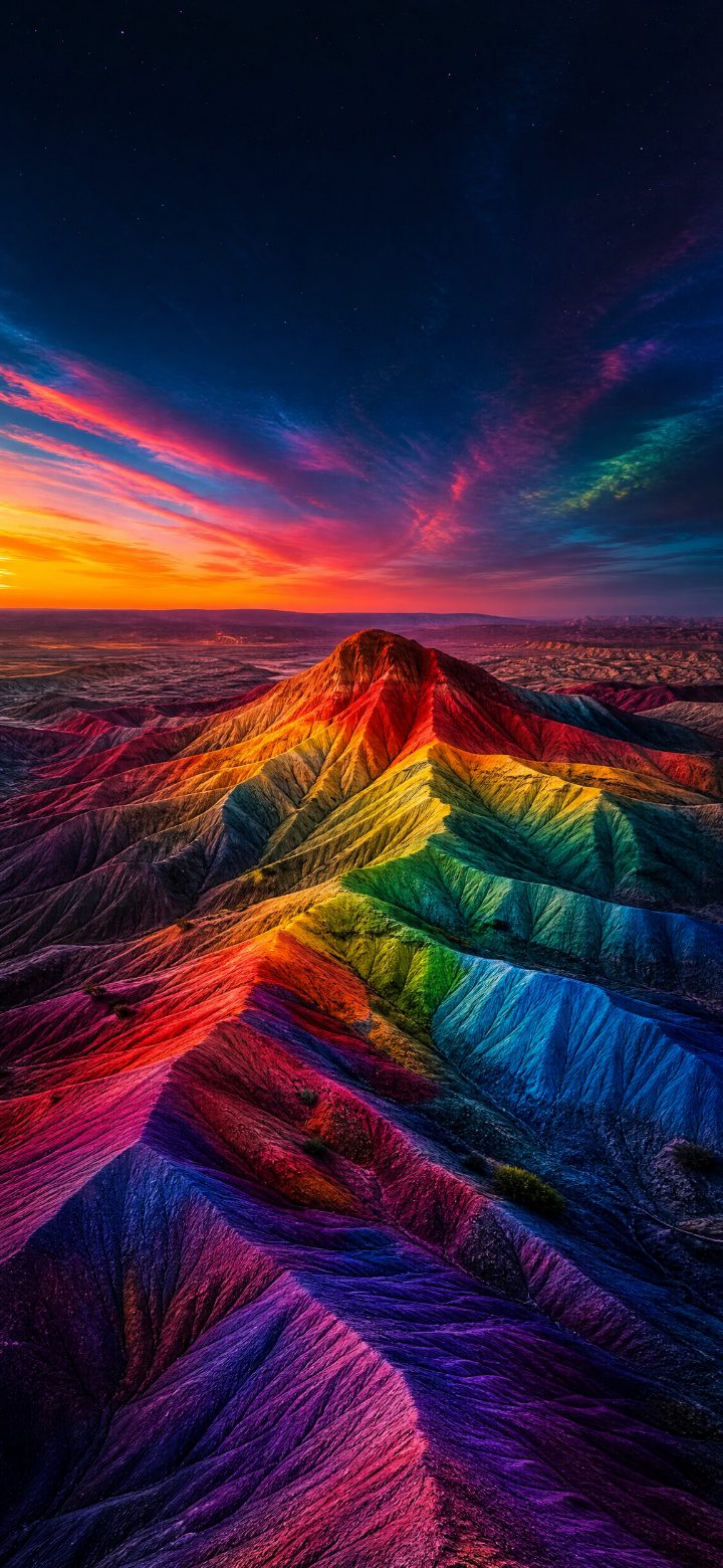 Uplifting Rainbow Landscape
