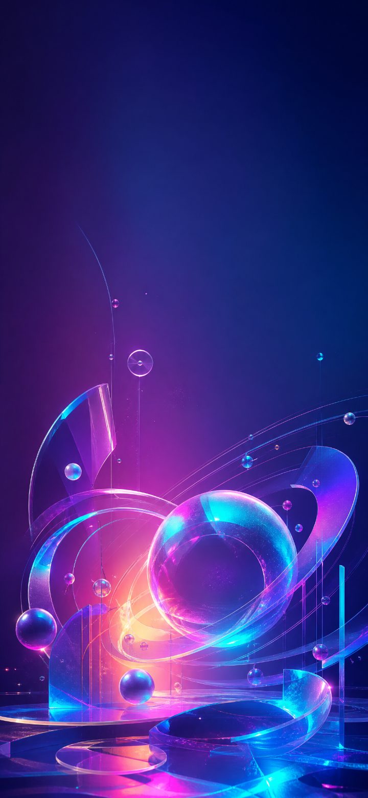 Neon Orbital Forms