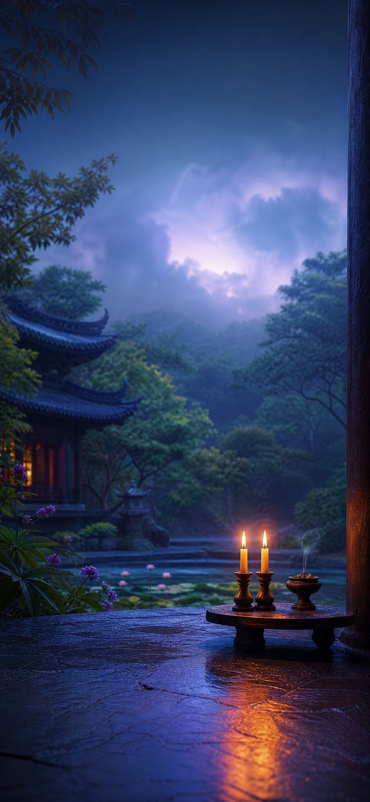 Tranquil Shabbat Candles