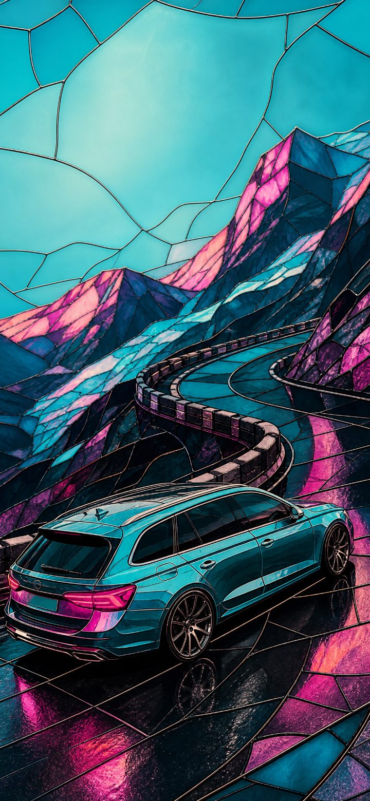 Cyan Muscle Car