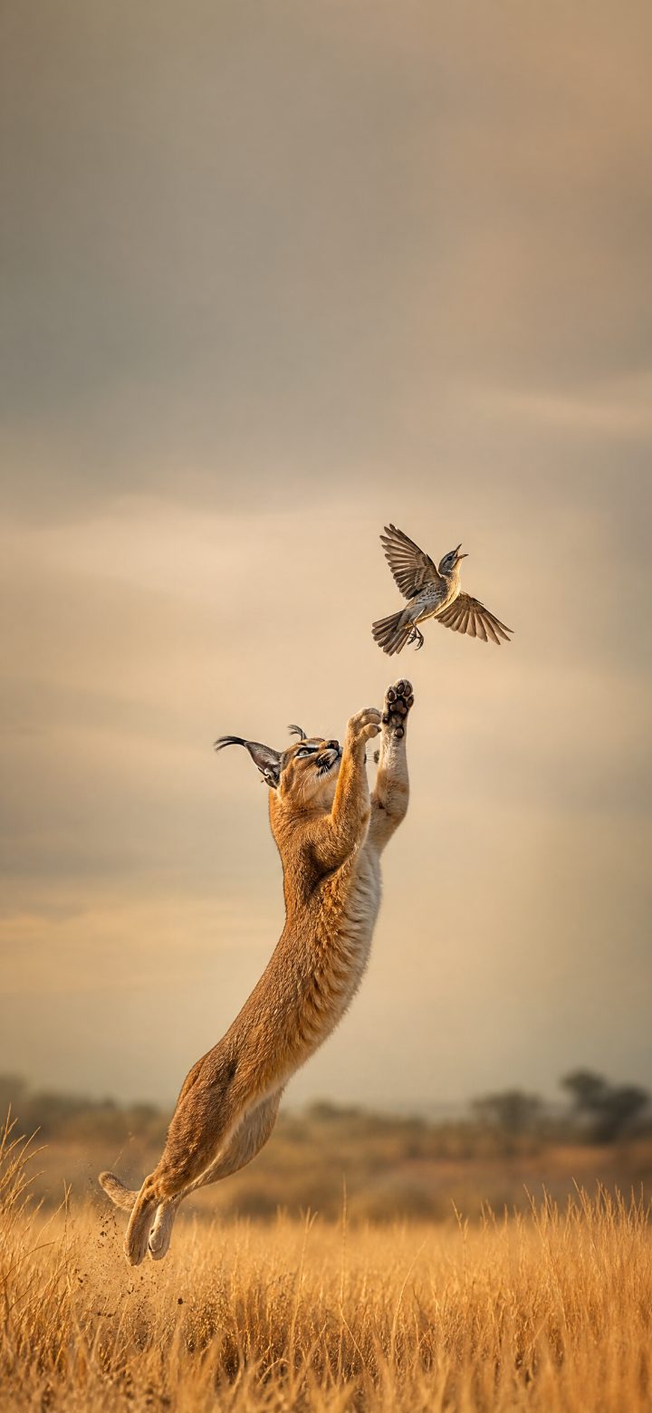Energetic Caracal Leap