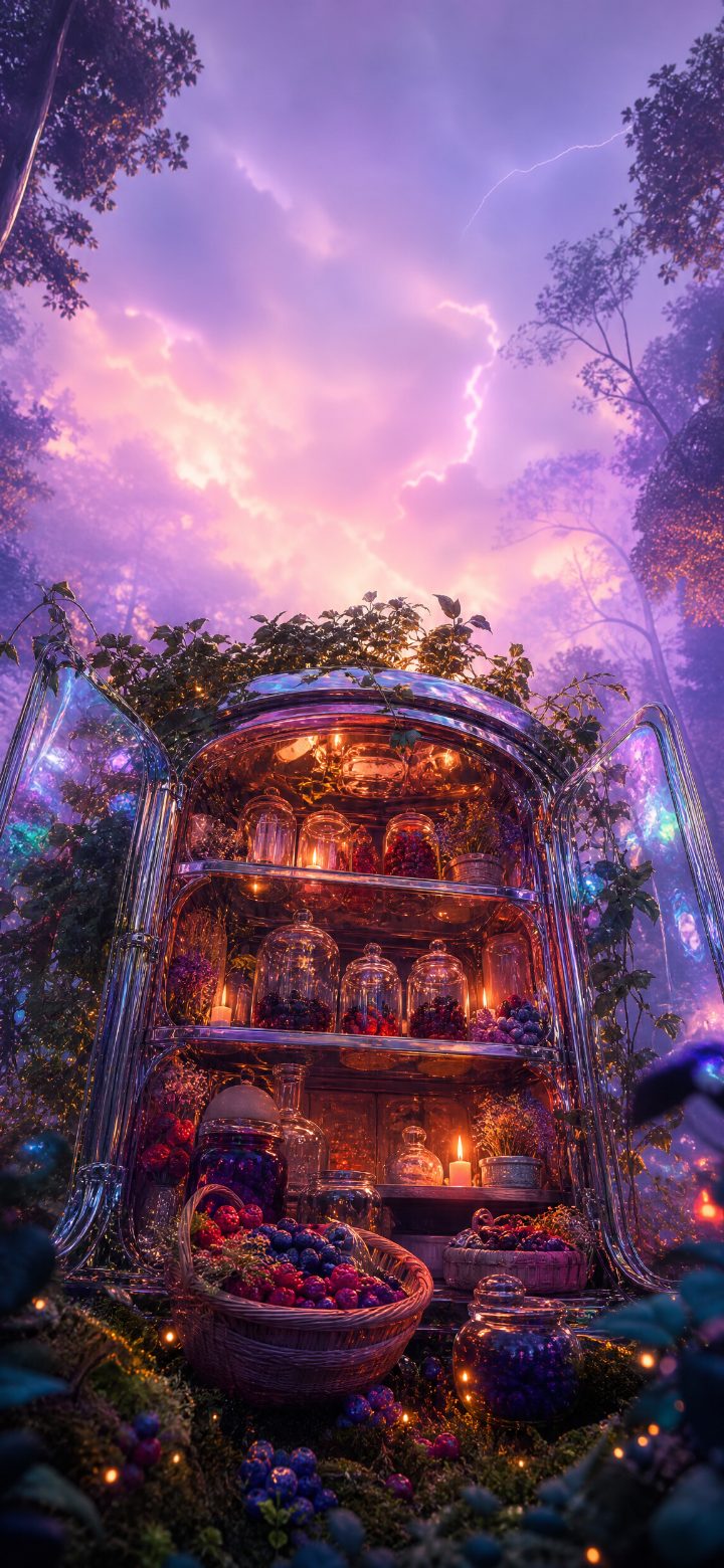Candlelit Pantry In Forest
