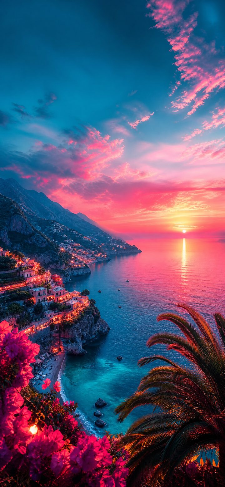 Cyan Tropical Sunrise