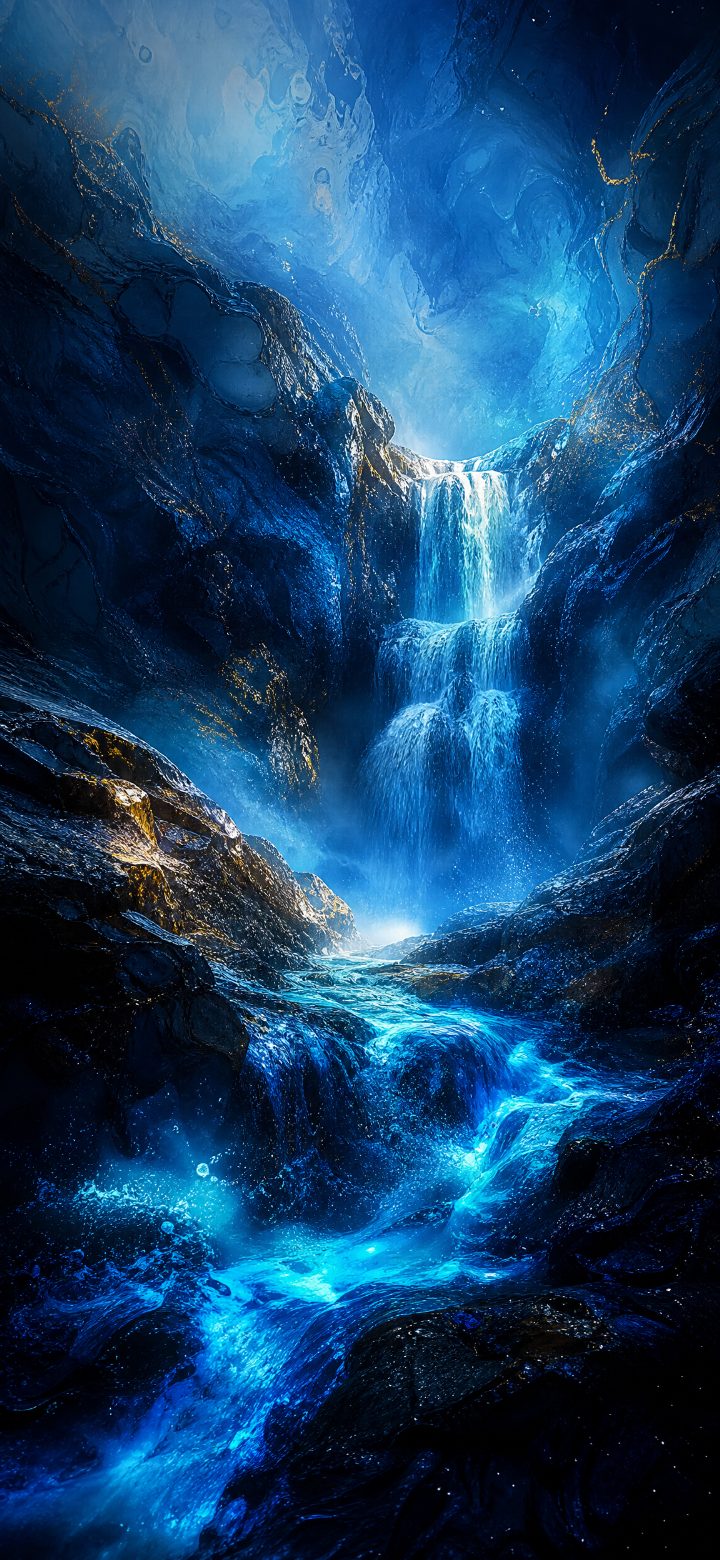 Electric Blue Waterfall
