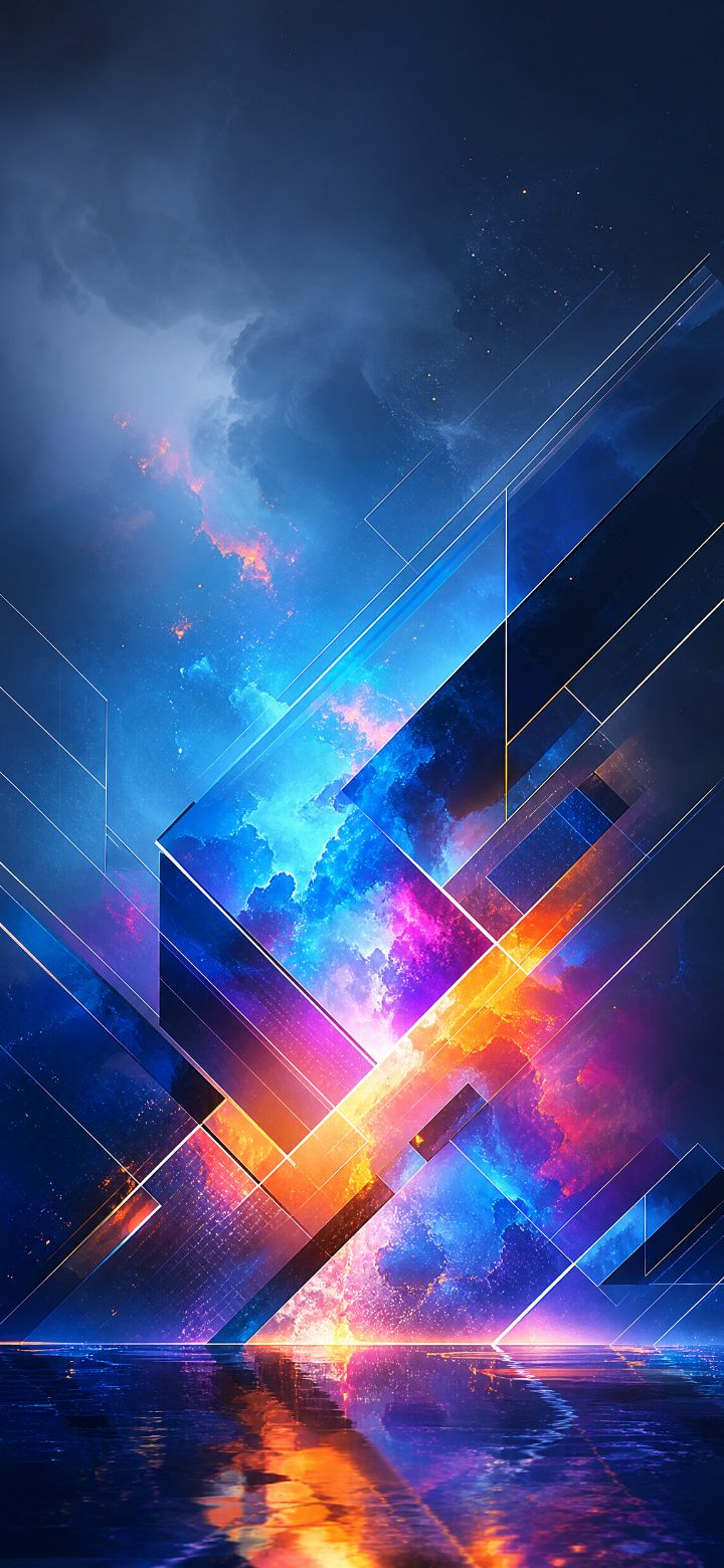 Cosmic Retro Futurist Grid