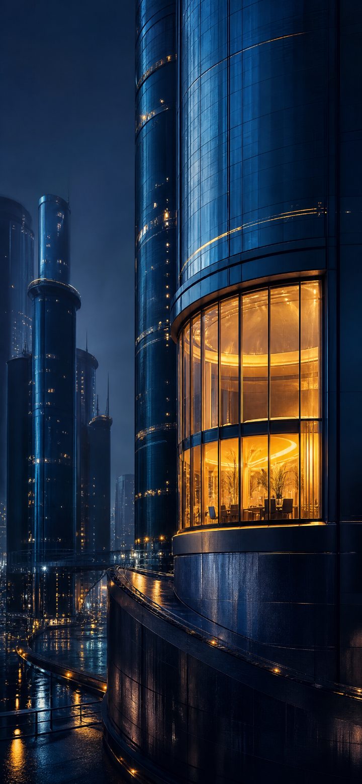 Cinematic Skyscraper Night