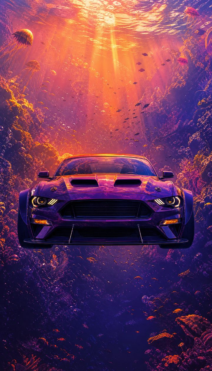 Violet Mustang Portrait