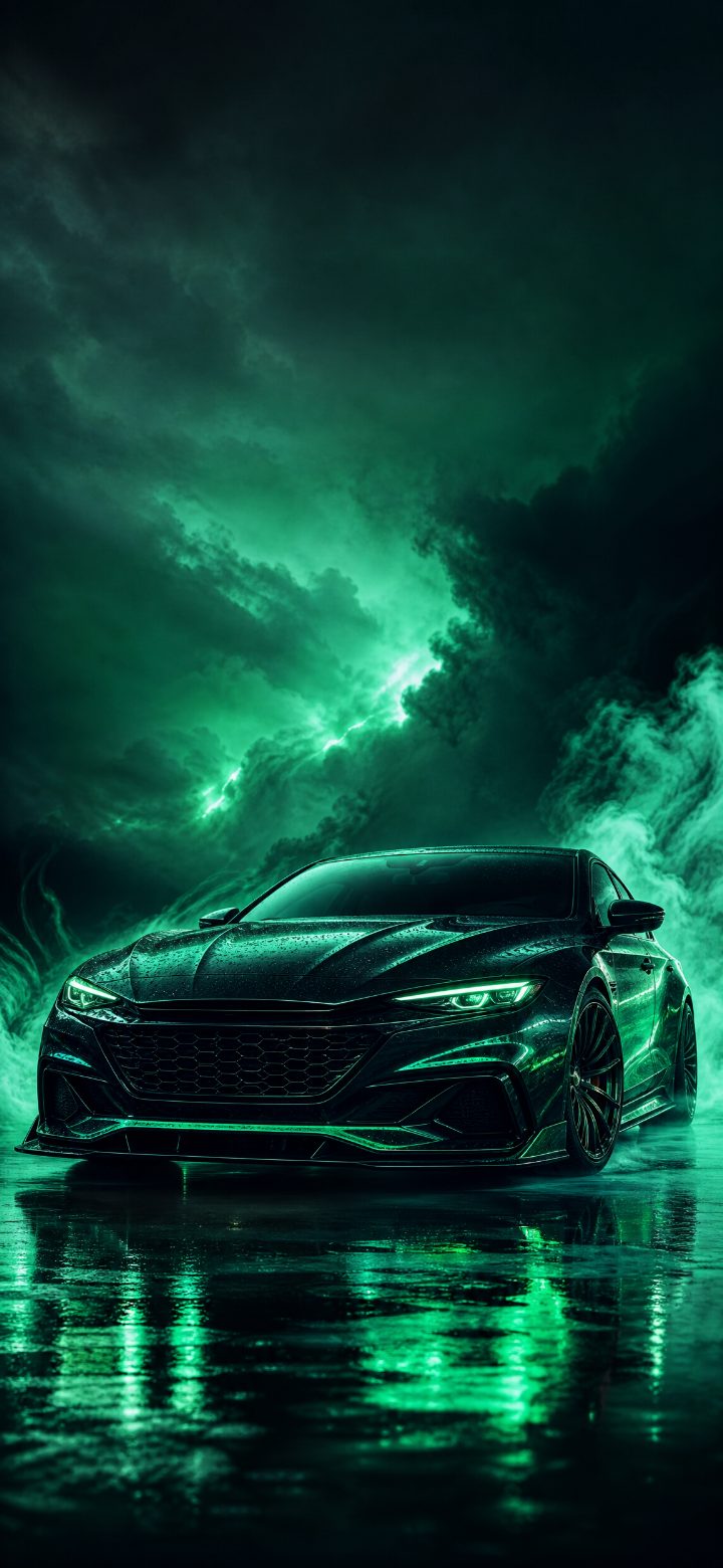 Emerald Carbon Fiber Car