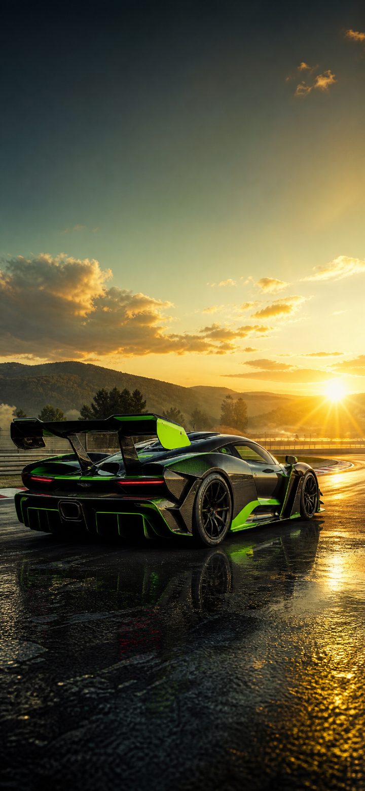 Majestic Hypercar Sunset