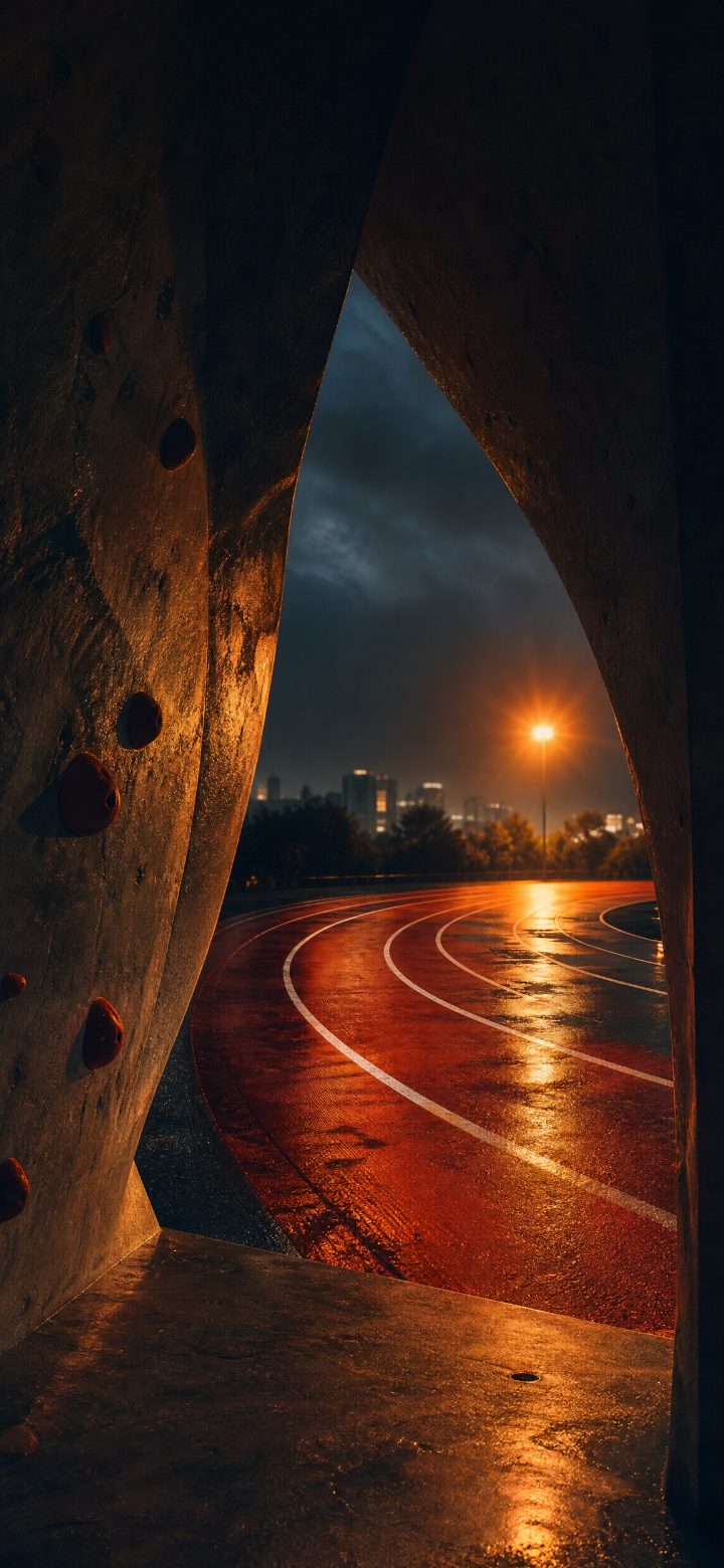 Hopeful Running Track Curve