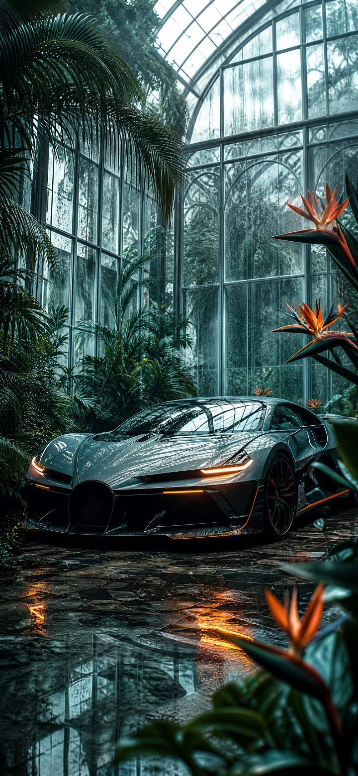 Cinematic Hypercar In Conservatory