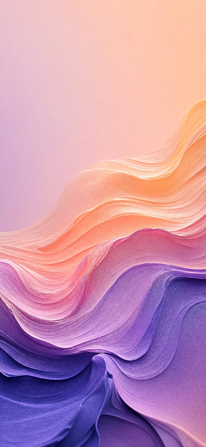 Soft Peach Lavender Waves