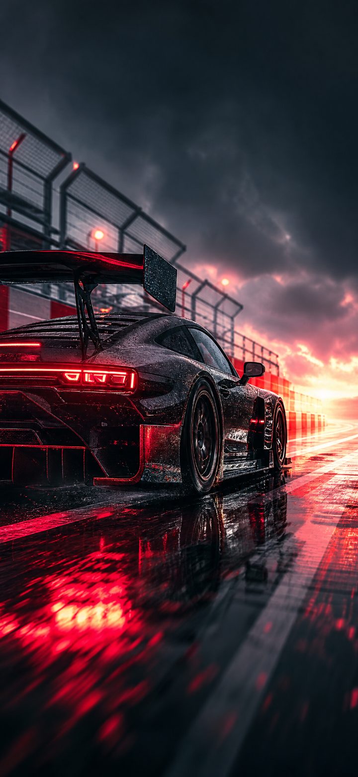 Monochrome Racing Car
