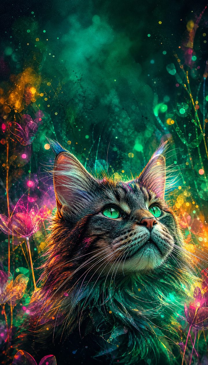 Dreamy Maine Coon Portrait