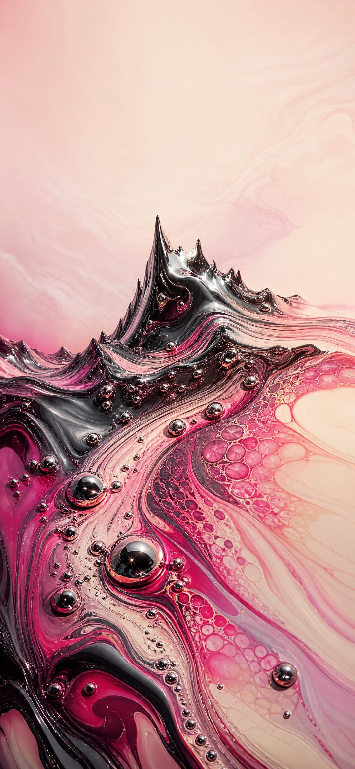 Pastel Ferrofluid Mountain