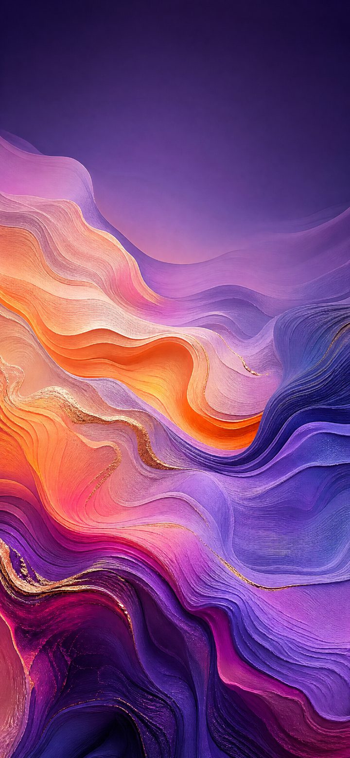Elegant Peach Lavender Waves