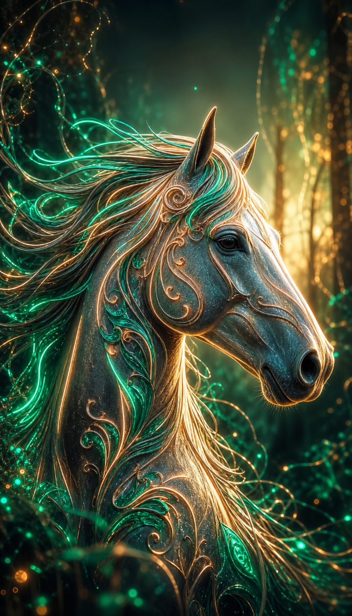 Emerald Horse Portrait