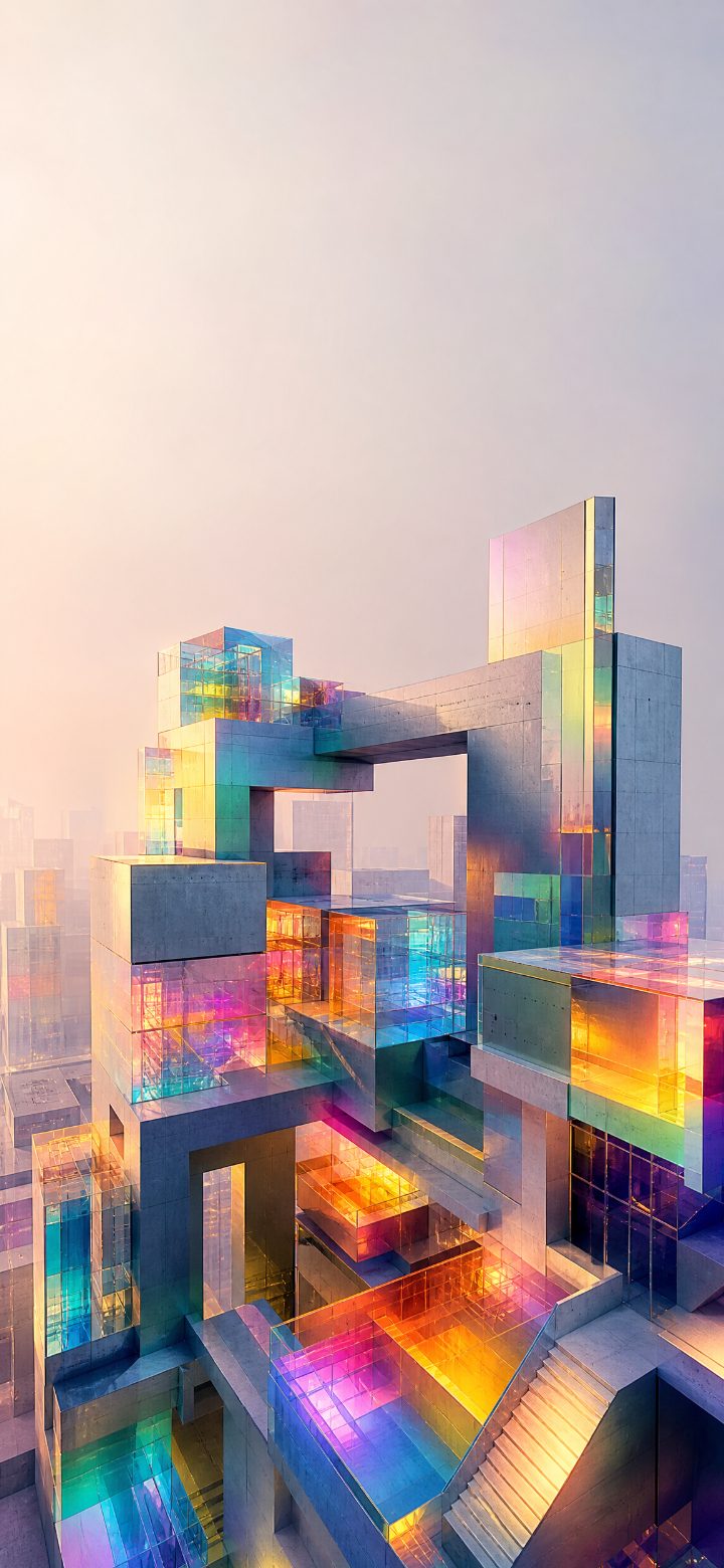 Holographic Aerial City Grid