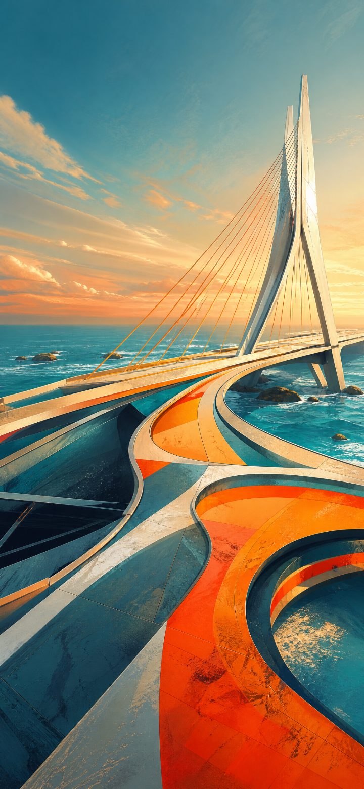 Dramatic Cable Stayed Bridge