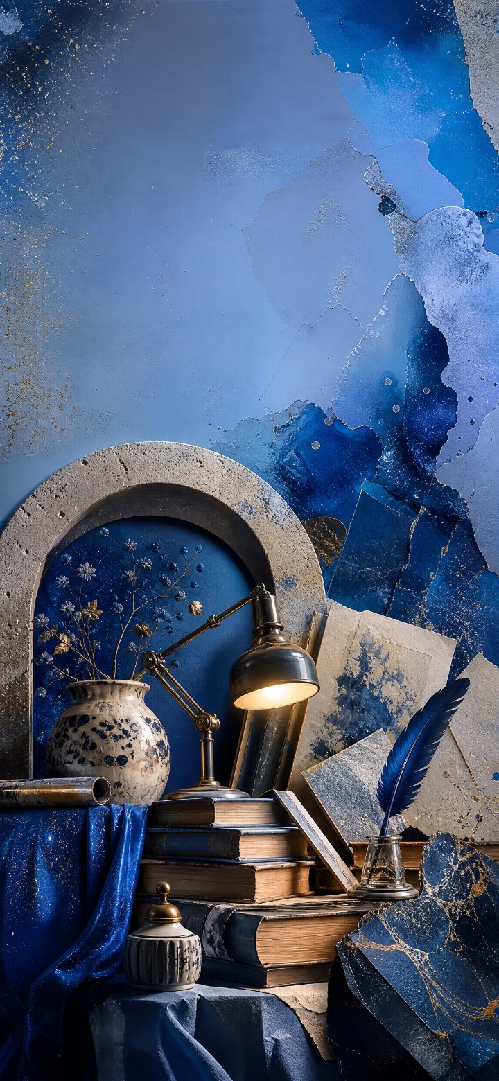 Electric Blue Bookshelf