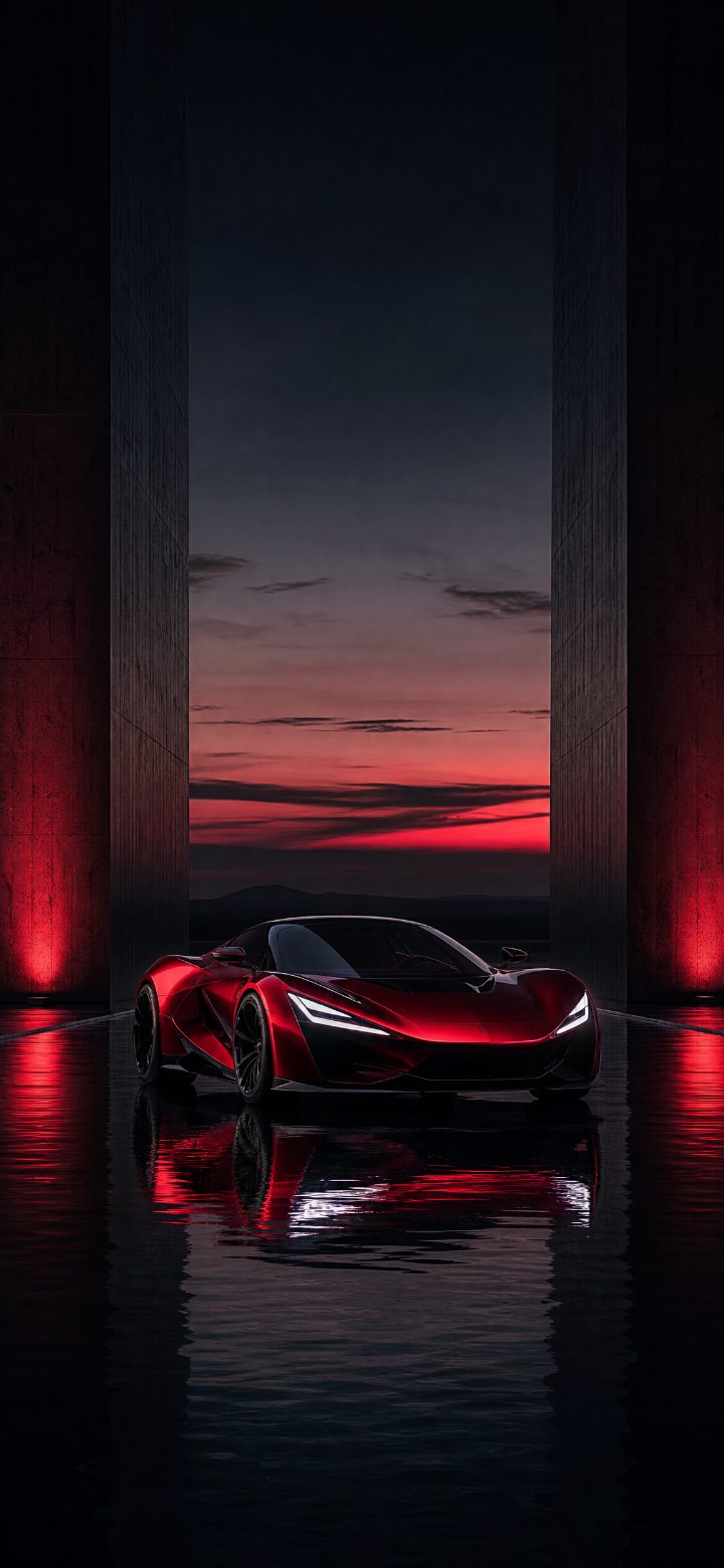 Lonely Hypercar Reflection