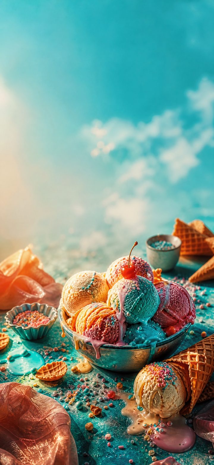 Colorful Ice Cream Delight