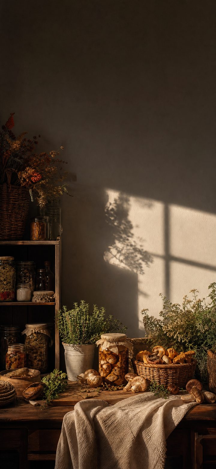 Herbs And Linen Scene