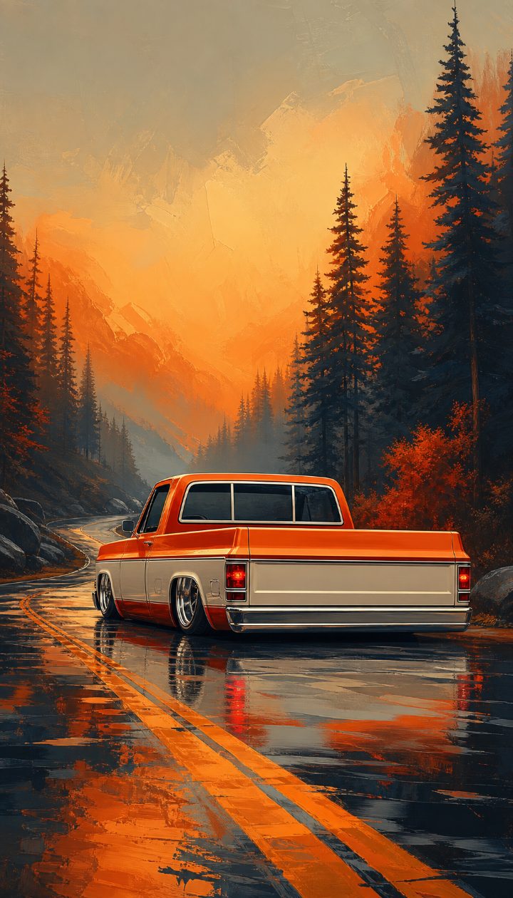 Fire Orange Mini Truck