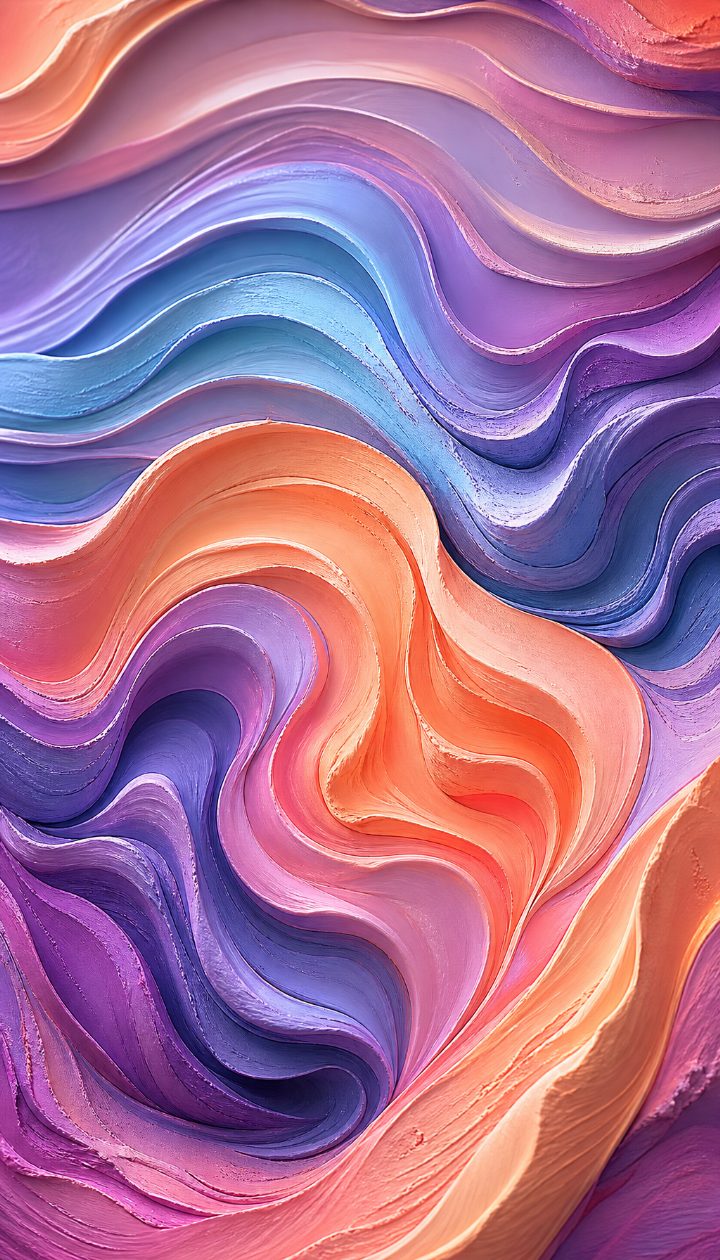 Soft Peach Waves